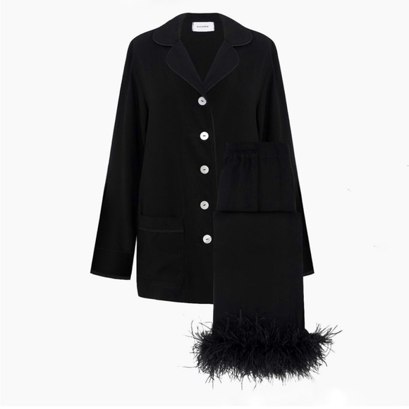 Sleeper Midnight Feathered Pajama Set m black - Picture 2 of 12